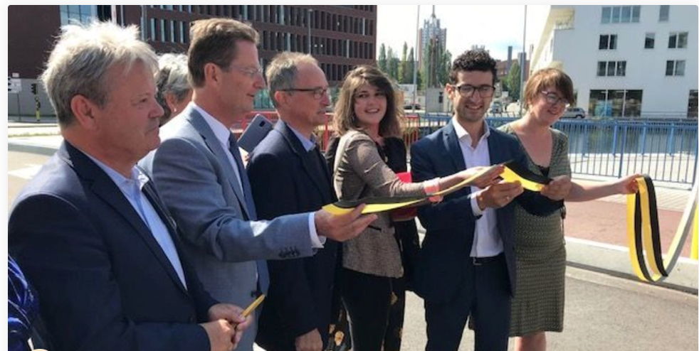 Inhuldiging van de Marie Thumas-Durieuxbrug in Leuven (c) Radio 2 Inhuldiging van de Marie Thumas-Durieuxbrug in Leuven (c) Radio 2