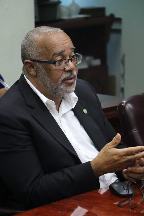 OECS Director General, Dr. Didacus Jules, addresses the gathering.