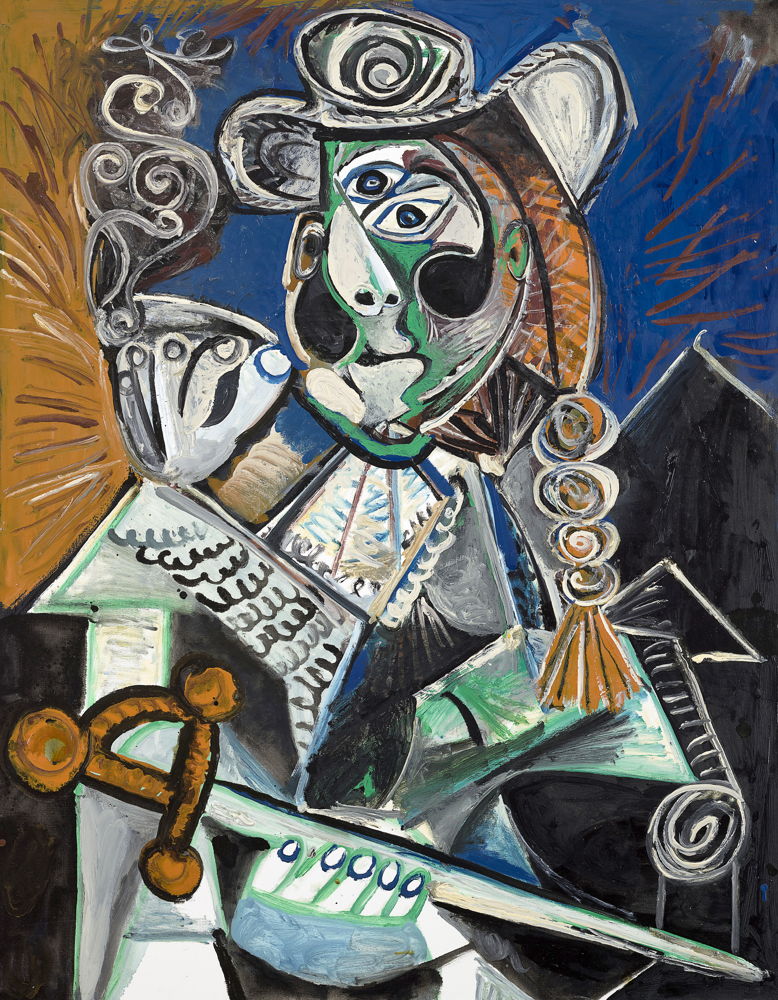 Pablo Picasso, The matador (Le Matador), 4 October 1970, oil on canvas, 145.0 x 114.0 cm, Musée national Picasso-Paris, Donated in lieu of tax, 1979 © Succession Picasso/Copyright Agency, 2022,  Photo © RMN-Grand Palais (Musée national  Picasso-Paris) / Mathieu Rabeau