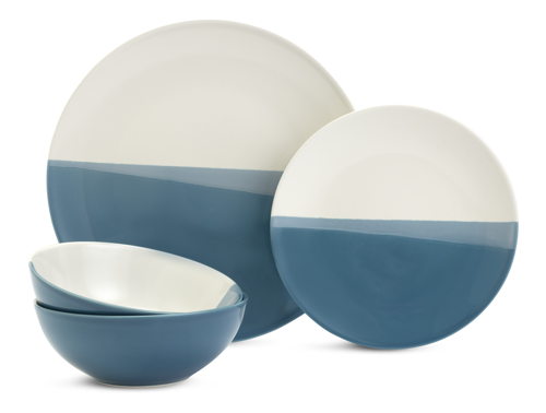 Habitat Dipped Dinner Set 12pc Blue, £38