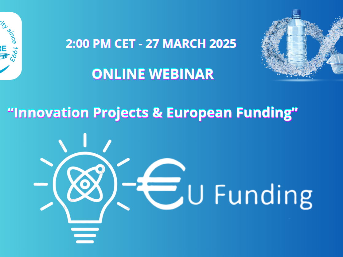 📢 REGISTER now: online webinar “Innovation Projects & European Fundings”.