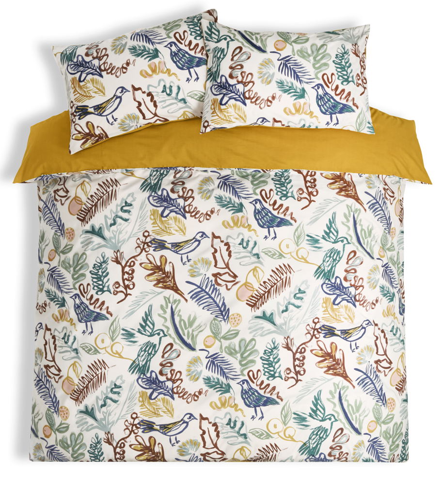 Habitat Artisan Bird Print Multicolor Bedding Set - Double, £34
