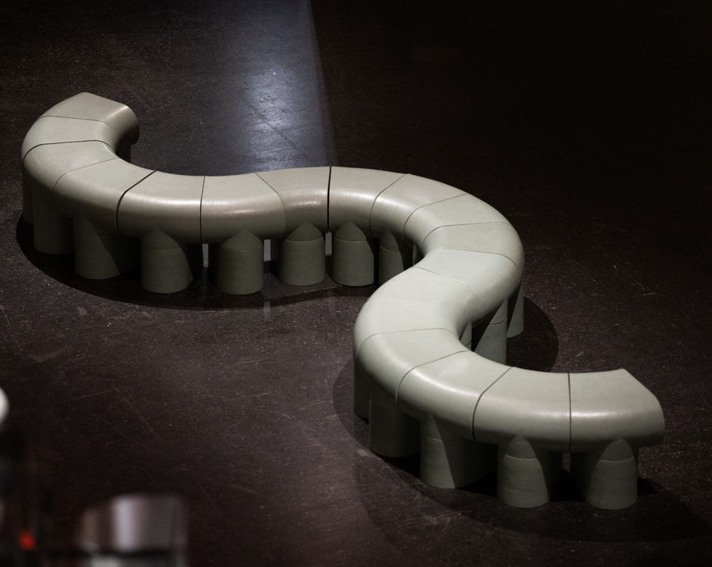 Rino Claessens’ Modular bench (2023), presented by Galerie SCENE OUVERTE (Paris)