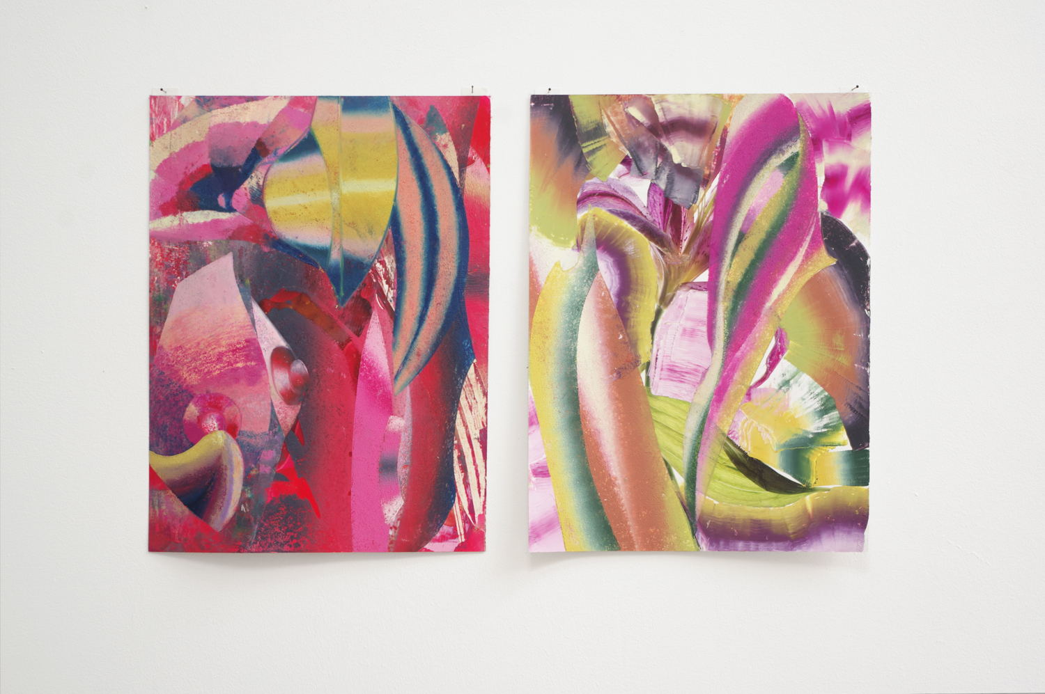 Hadassah Emmerich, Cold Fusion (Red Fields), Cold Fusion (Marble Dust), 2021, Cold Fusion (Red Fields) Cold Fusion (Marble Dust), oil on paper, 35 x 26,5 cm, Photo_ Manifold Books_ Maartje Fliervoet