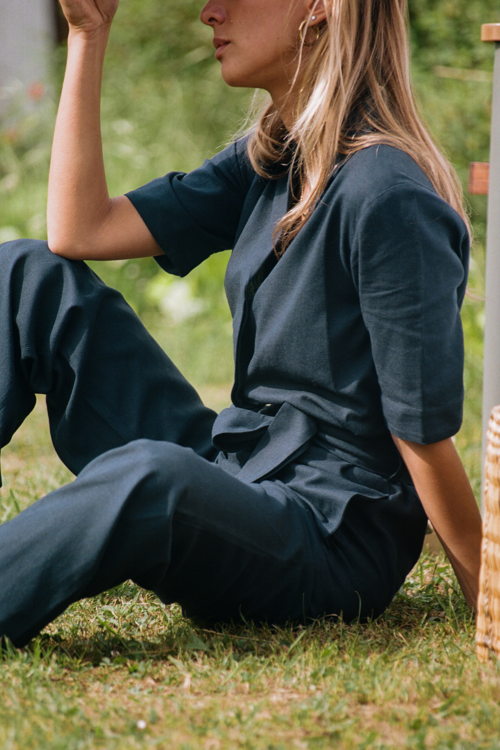 Mardi Editions - Garance jumpsuit - Linen Blue (235€)