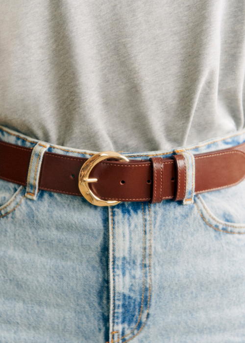Sézane - Ceinture ARTHUR Chocolat glace - 75€