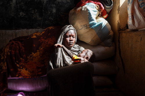 : Faces and Voices from Wad Madani. "I'm worried about the future of my children." I'm thinking about returning to Abyei so that I could provide an education for my children. 10 December, 2023. Copyright: Faiz Abubakr