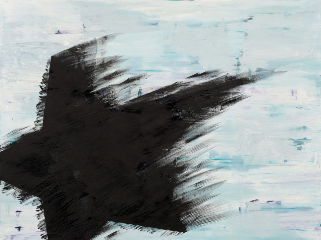 Gary Simmons, Big Star, 2023, Oil paint and cold wax on canvas 213.4 x 274.3 cm / 84 x 108 in © Gary Simmons. Courtesy the artist and Hauser & Wirth. Photo: Keith Lubow 