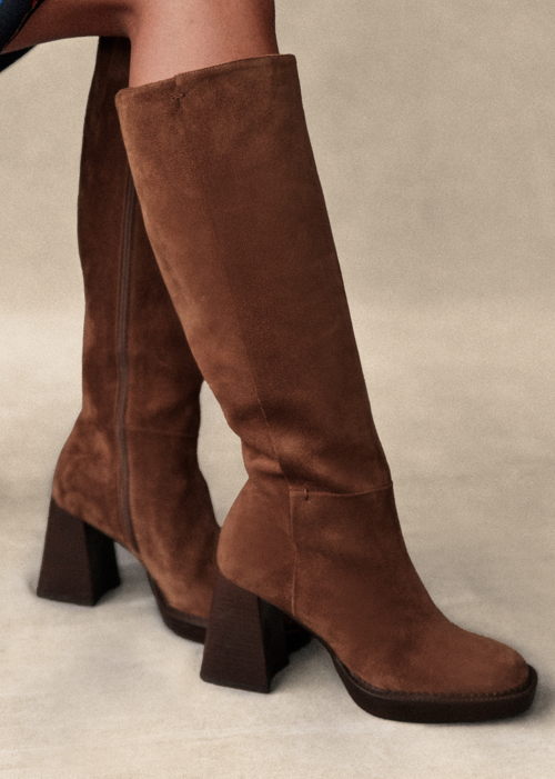 Sézane - Bottes HIGH VALERIA Noisette - 295€