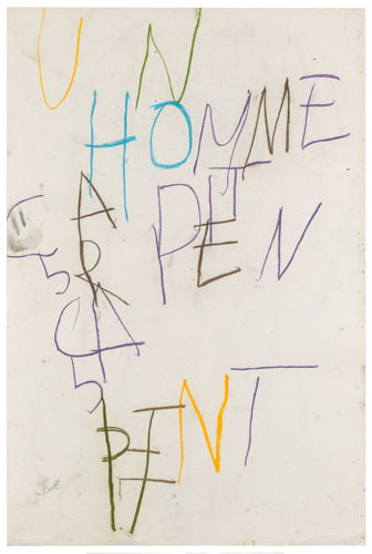 No title, ca. 2008.
Pastel on paper 
110 x 73.5 cm.
© Estate Philippe Vandenberg.
Courtesy the Estate and Hauser & Wirth.
Photo: Joke Floreal