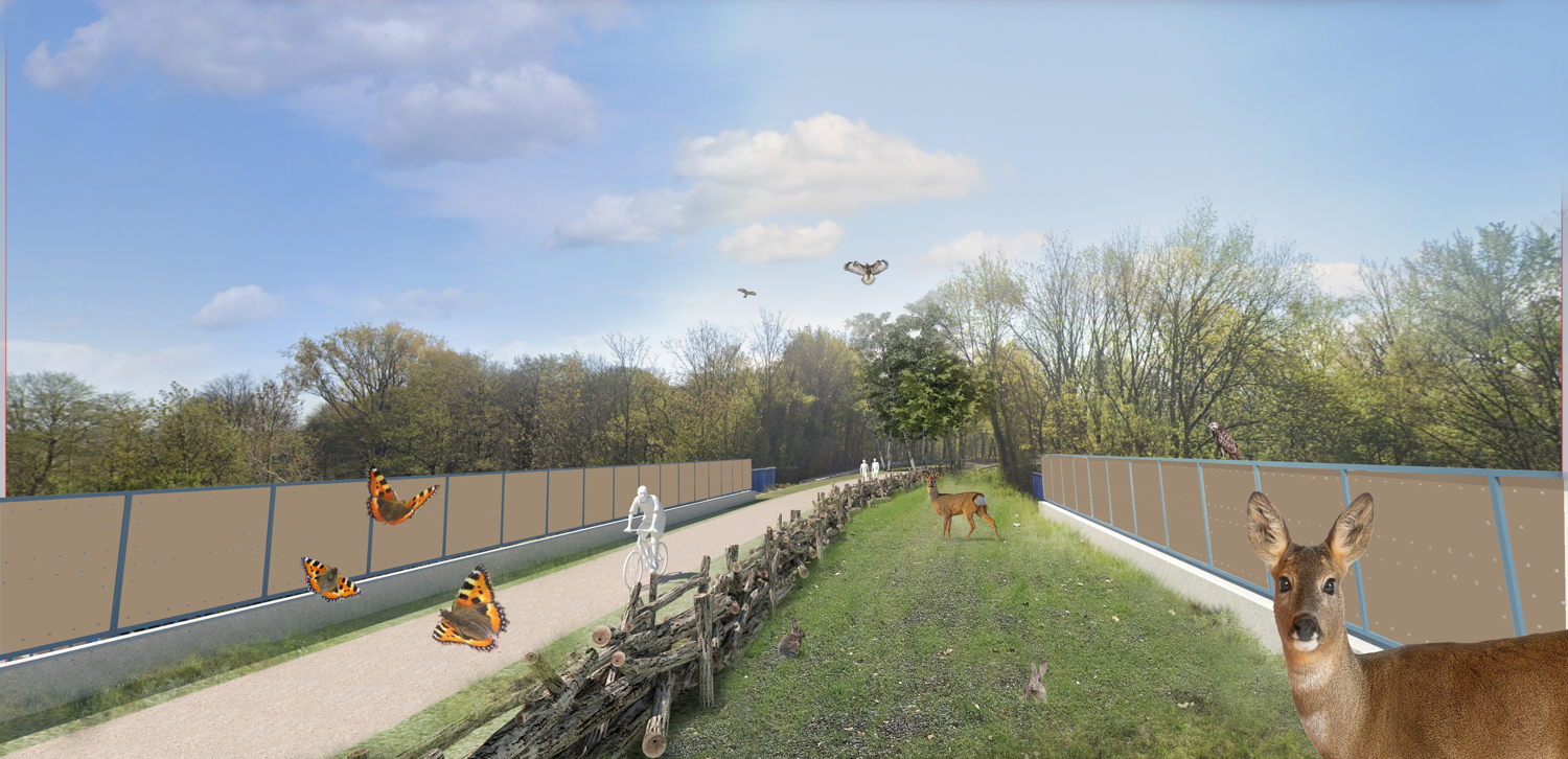 Visualisatie bermbrug ©Vlaamse Landmaatschappij