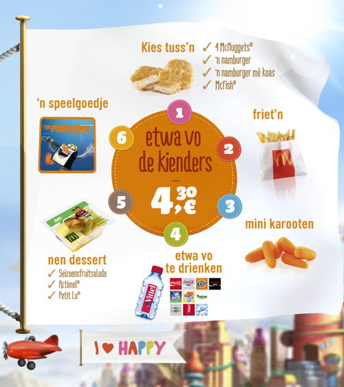 Digitaal menubord Happy Meal