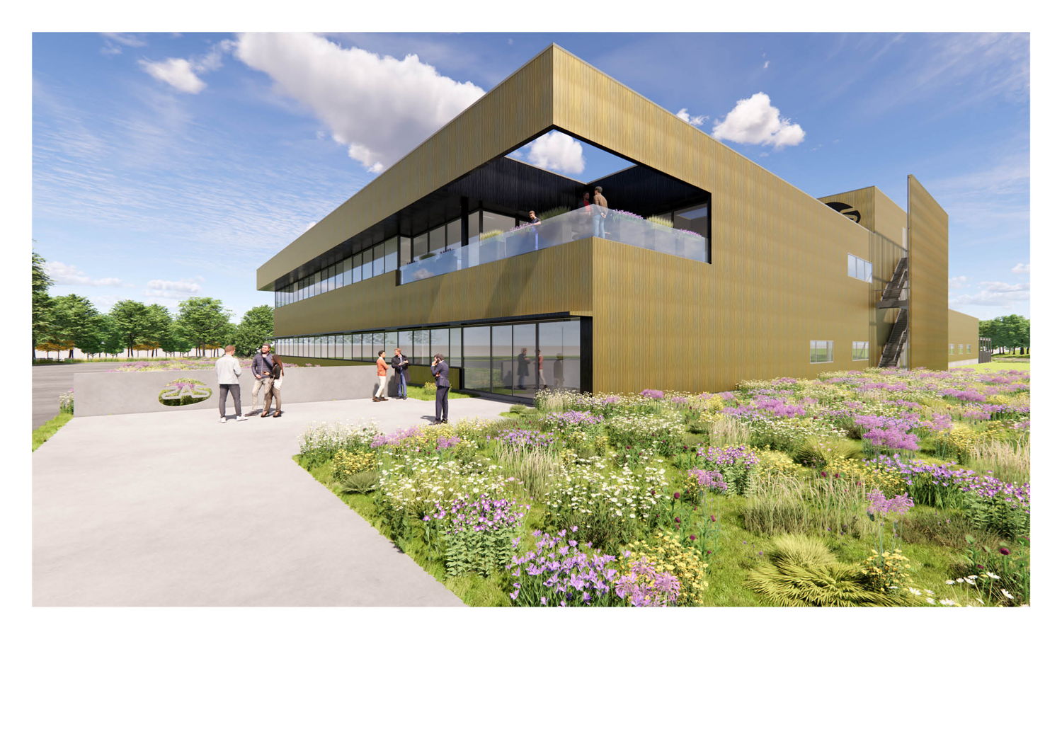 Ontwerp van de nieuwe centrale apotheek van ZNA en GZA Ziekenhuizen in Satenrozen (Kontich).