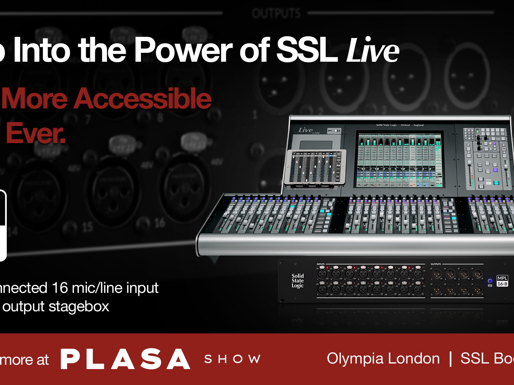 Solid State Logic Expands its SSL Live Range Bundles with the new MPL 16-8 Stagebox