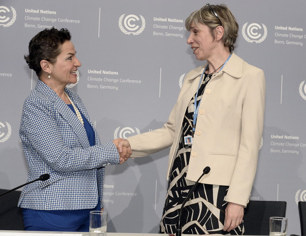 Agnès Ogier, CEO de Thalys et Christiana Figueres,  secrétaire générale de la CCNUCC