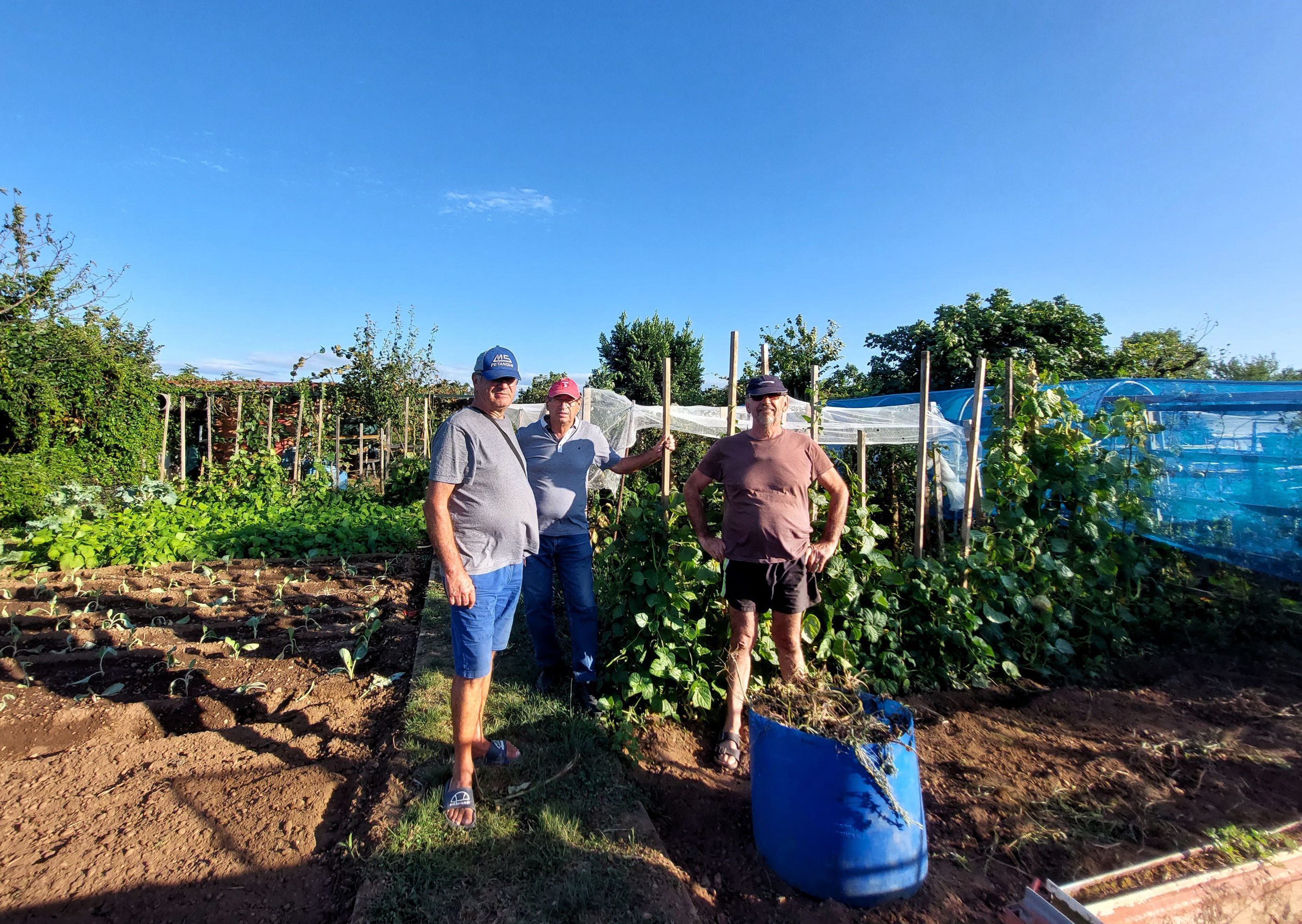 Members of the allotment who helped catch the man suspected of killing Norris Georgette van den Bogaerde