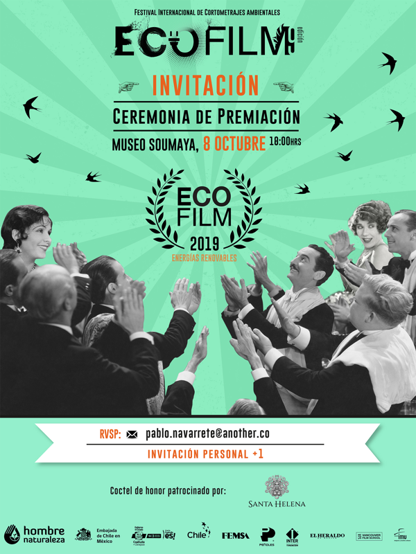 Margarita La Diosa de la Cumbia, Miguel Alemán, Antonio y Carla Mauri, Hernaldo Zuñiga, Mariano Osorio y Joaquín López Dóriga estarán presentes en la Ceremonia de Premiación del Ecofilm Festival 2019
