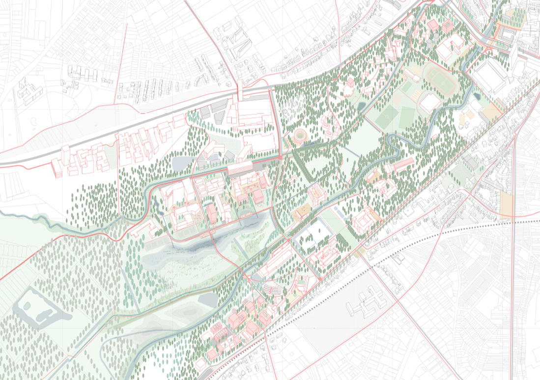 Wensbeeld Masterplan Campus Arenberg (BUUR – Antea – Duss – Studio Roma)