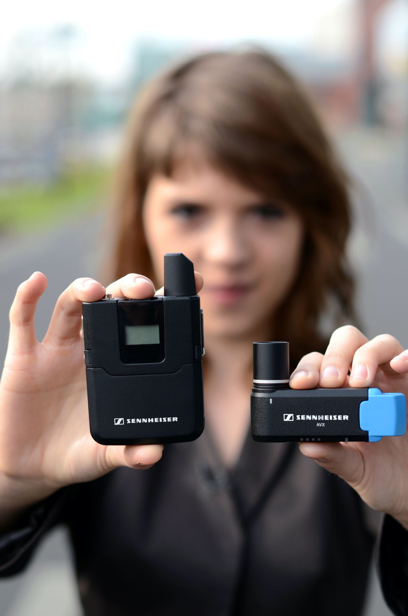 Sennheiser AVX MKE-2 Set (pictured) or the XSW-D Portable Lavalier Set offer flexibility for those who like to walk and talk Sennheiser AVX MKE-2 Set (pictured) or the XSW-D Portable Lavalier Set offer flexibility for those who like to walk and talk
