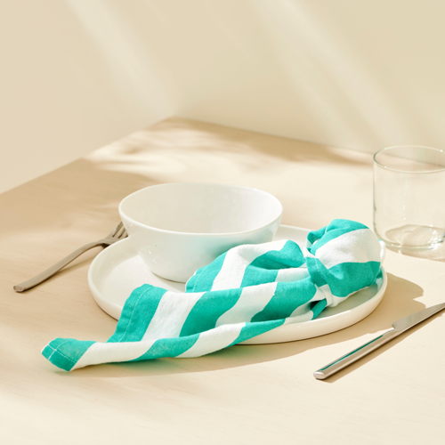 RIVIERA NAPKIN AQUA_45x45cm_Recycled cotton_€3,75