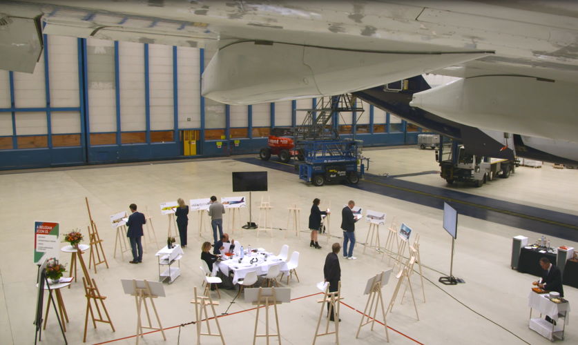 Jury evening in the Brussels Airlines maintenance hangar