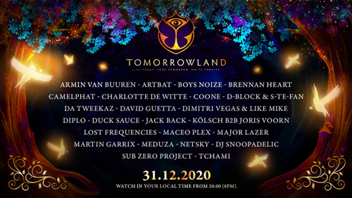 Vier Oudejaarsavond met Tomorrowland en dans het nieuwe jaar in op de beats van David Guetta, Major Lazer, Martin Garrix en vele anderen