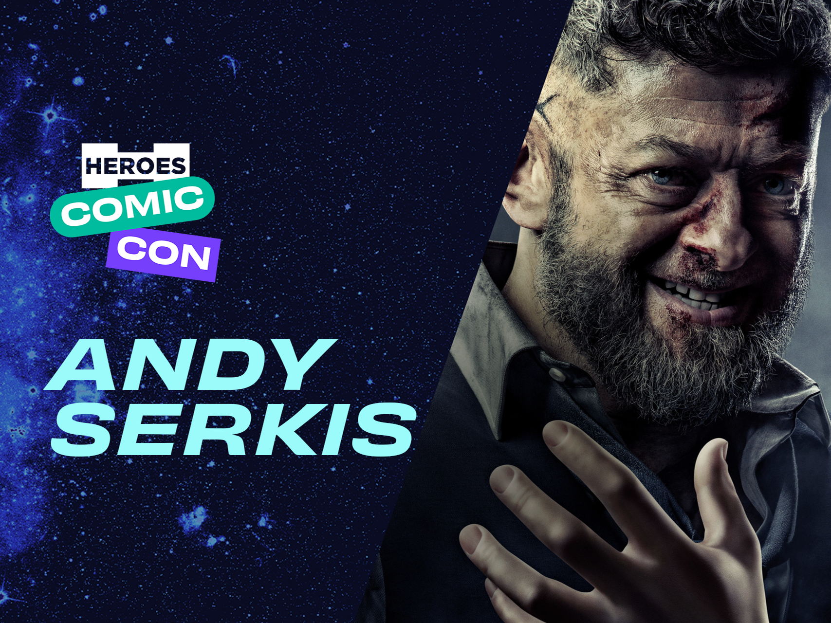 La légende du cinéma Andy Serkis vient compléter le line-up Heroes Comic Con