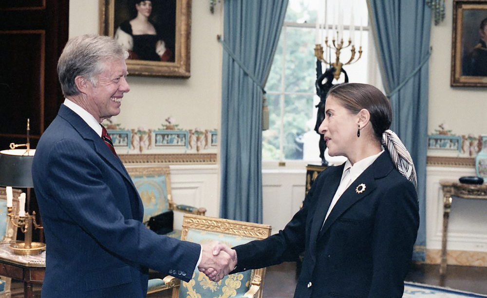Jimmy Carter and Ruth Bader Ginsburg. AKG8390667 © akg-images/Glasshouse/ Circa Images