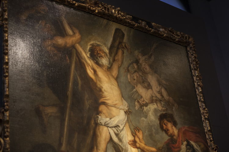 Peter Paul Rubens, Marteldood H. Andreas, detail (in situ in Rubenshuis), Fundación Carlos de Amberes te Madrid, foto Ans Brys