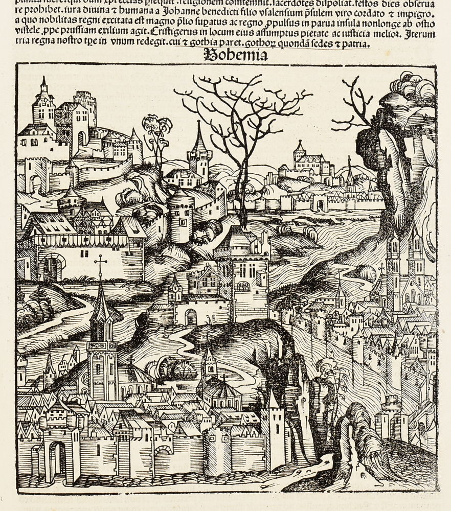 Illustratie van de Bohemen in de Nurembergkroniek