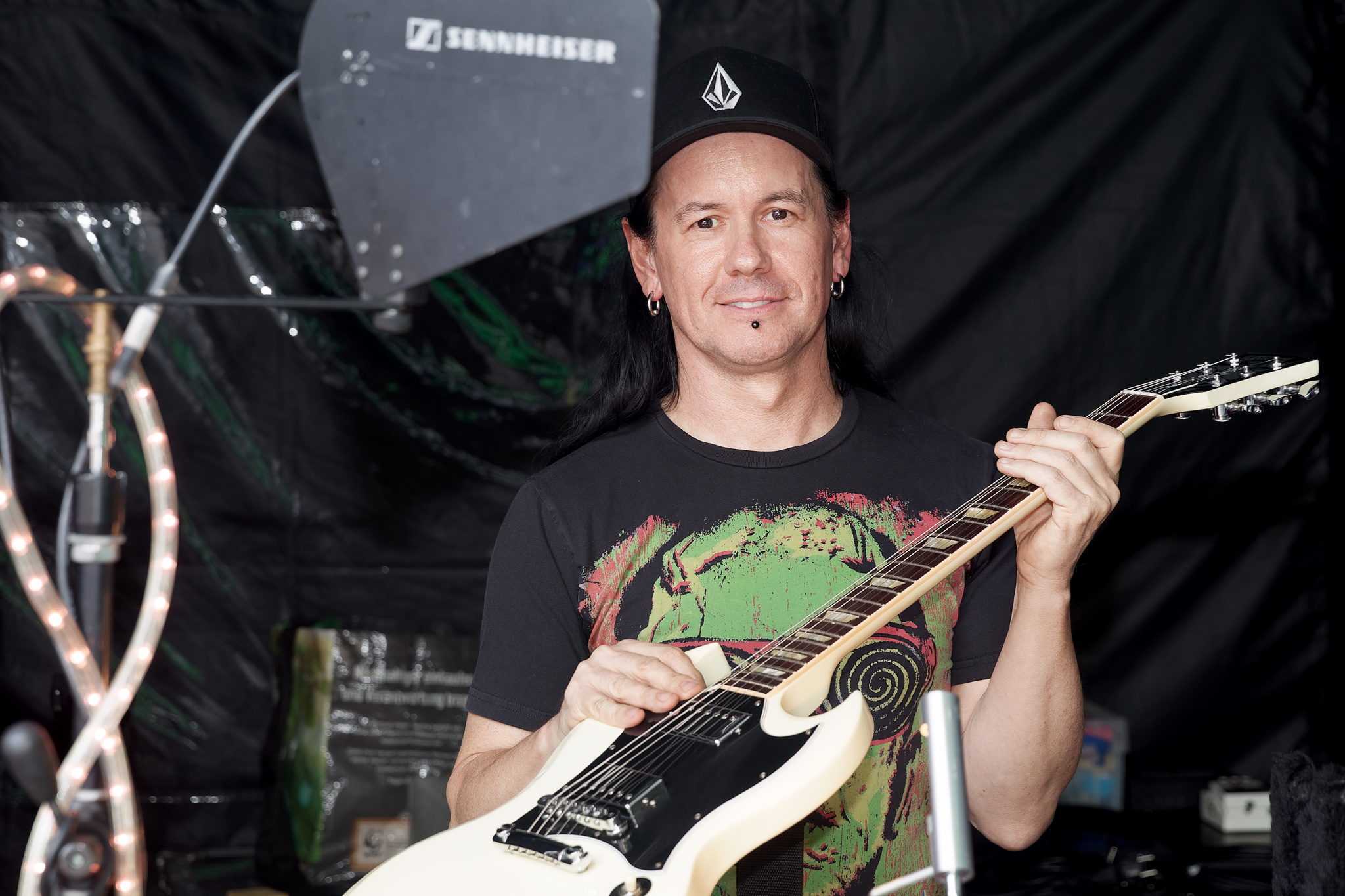 Geoff Kakoschke kümmerte sich als Backliner um den Bassisten und den Gitarristen Geoff Kakoschke kümmerte sich als Backliner um den Bassisten und den Gitarristen