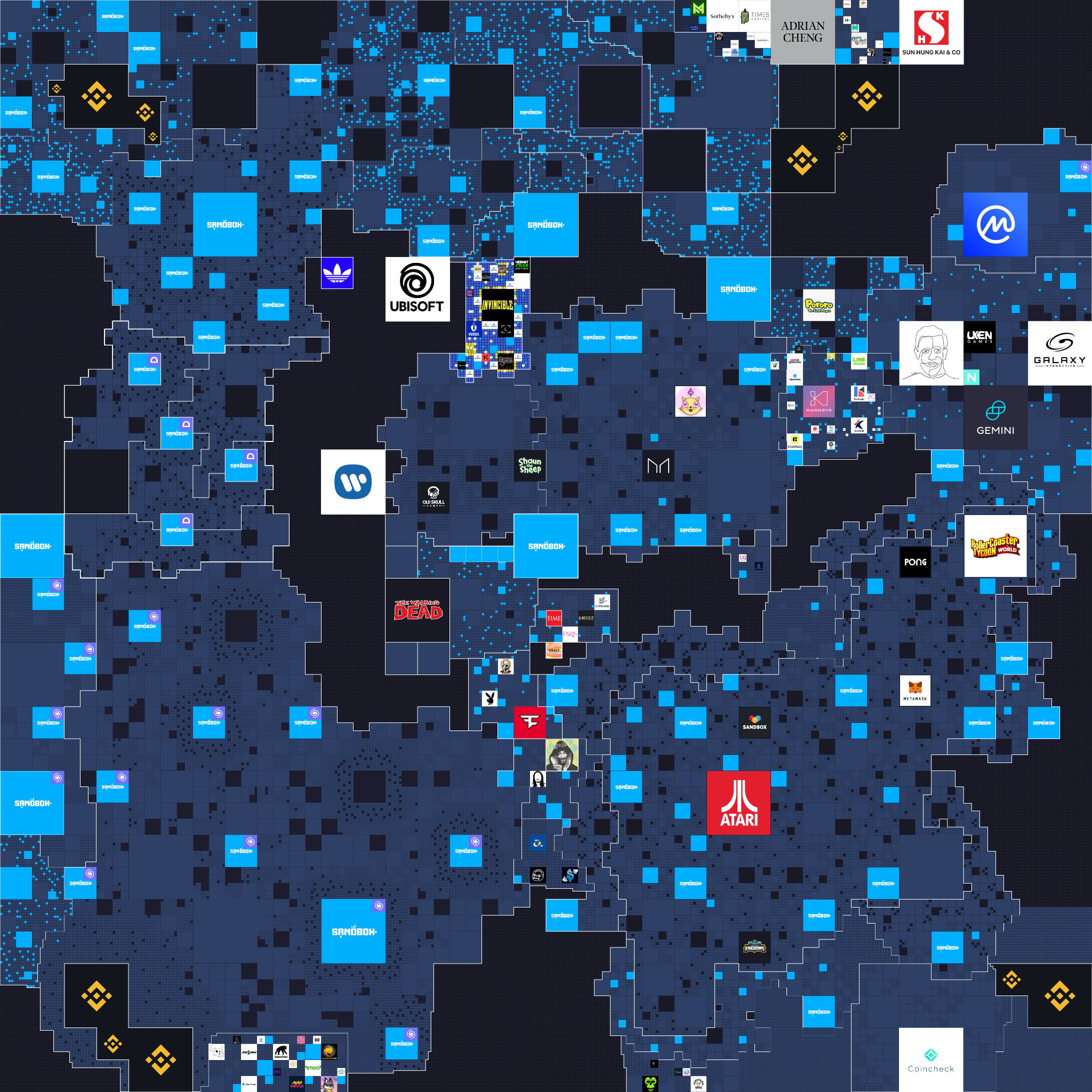 Le quartier Voxel Madness et ses voisins