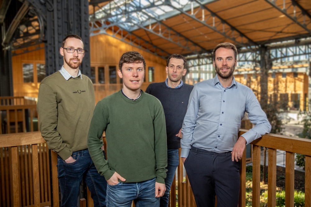 Team Comm2You (van links naar rechts Bert Bouserie, Arno Creve, Joost Freys en Joachim Deman