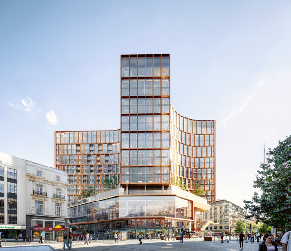 Extensive renovation of iconic modernist building in the heart of Brussels started