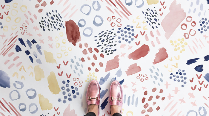 Abstract Watercolour is summer's most playful flooring trend