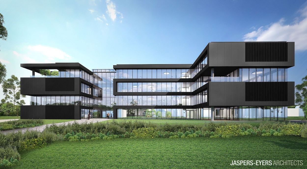 ING België Gebouw Louvain-la-Neuve - Dit is een ontwerpfoto van het architectenbureau.