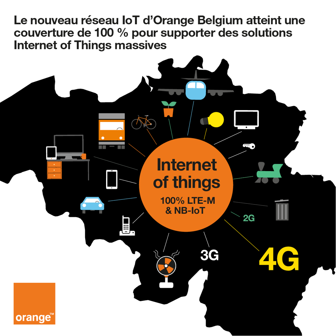 Le nouveau réseau IoT d’Orange Belgium atteint une couverture de 100 % pour supporter des solutions Internet of Things massives