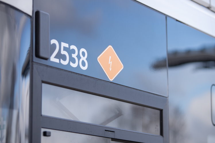 Elektrische bus - sticker hulpdiensten