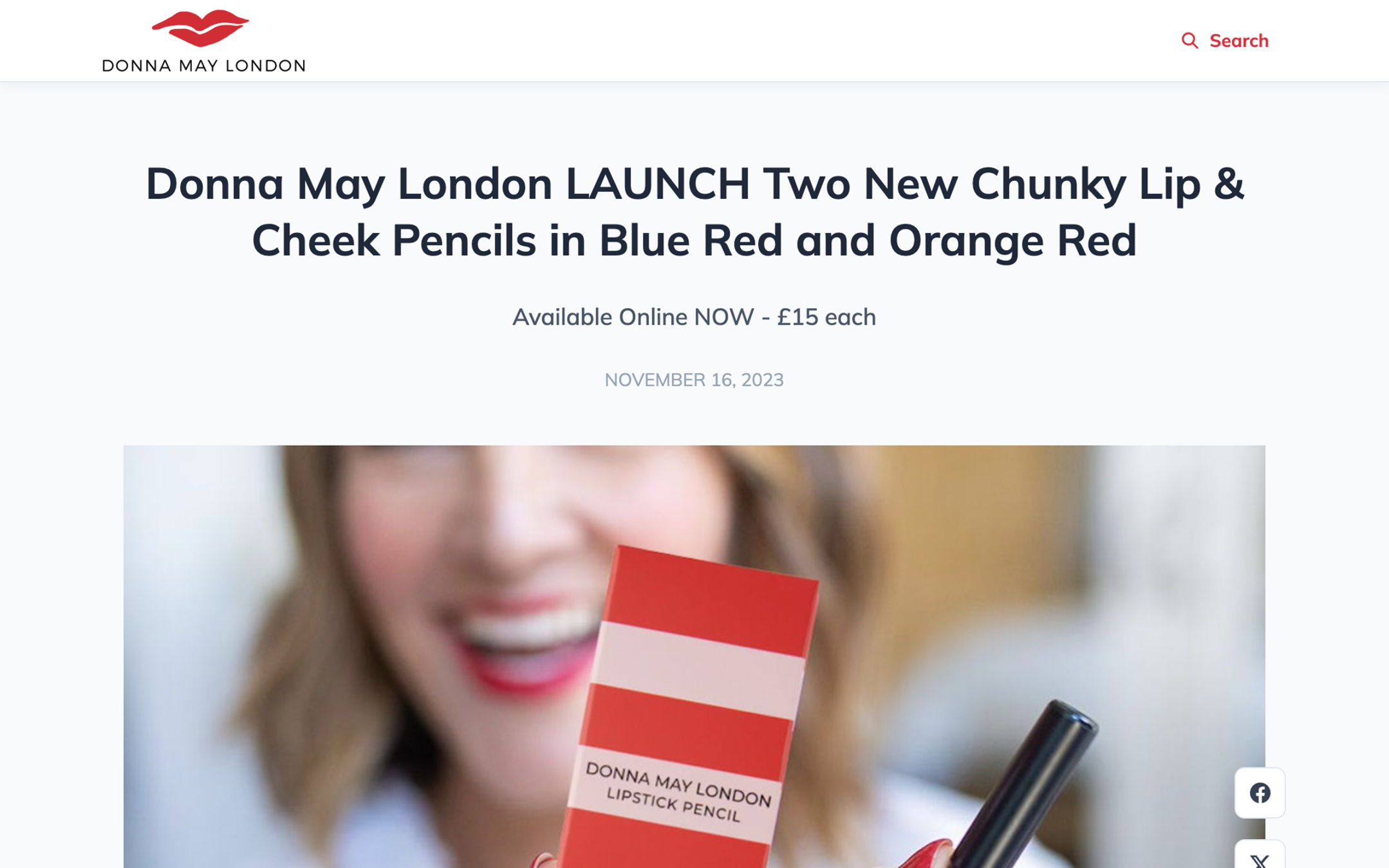 Donna May London LAUNCH Two New Chunky Lip