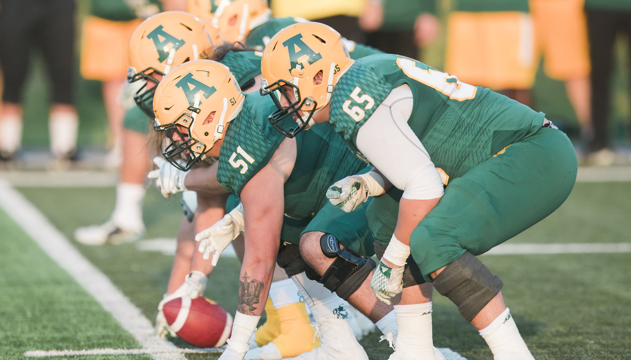 Korte was a coveted free agent on the offensive line, as the versatile Spruce Grove native returns to Edmonton after excelling at the University of Alberta from 2014-17. Photo credit: Bears and Pandas Athletics.