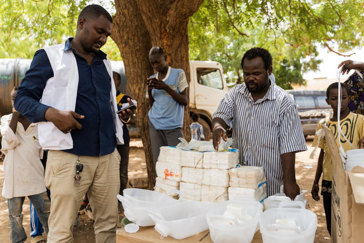MSF has distributed basic hygiene kits and soap to support sanitation in the camp. Copyright - Ala Kheir