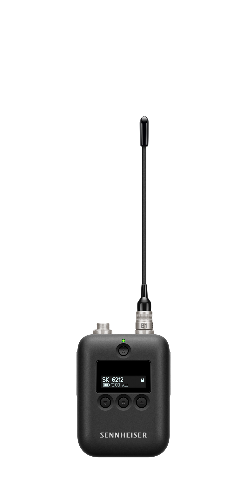 Der unauffällige Mini-Bodypack SK 6212 sendet genauso zuverlässig und frequenzeffizient wie die größeren Sender der Serie Digital 6000 Der unauffällige Mini-Bodypack SK 6212 sendet genauso zuverlässig und frequenzeffizient wie die größeren Sender der Serie Digital 6000