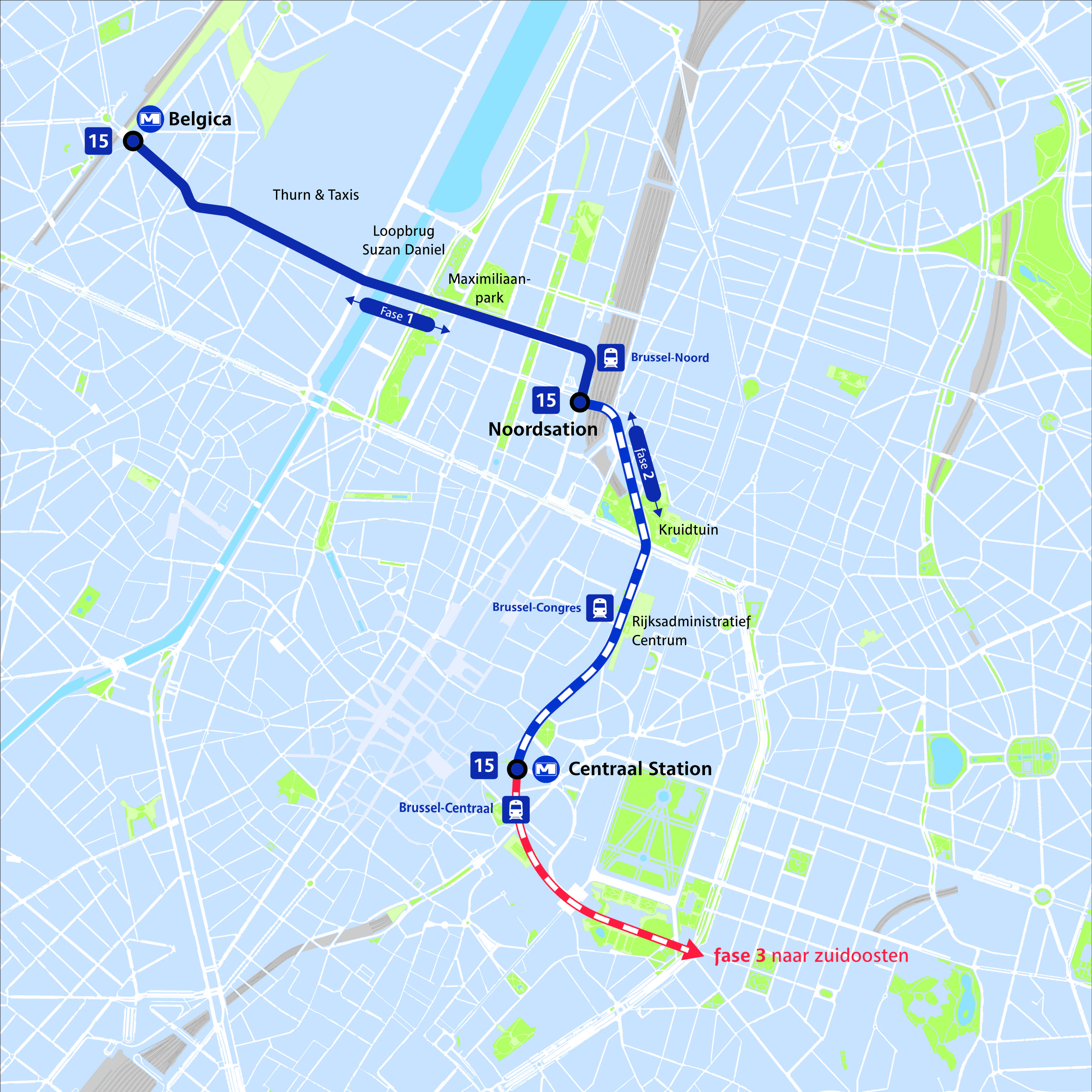 Schema van lijn 15