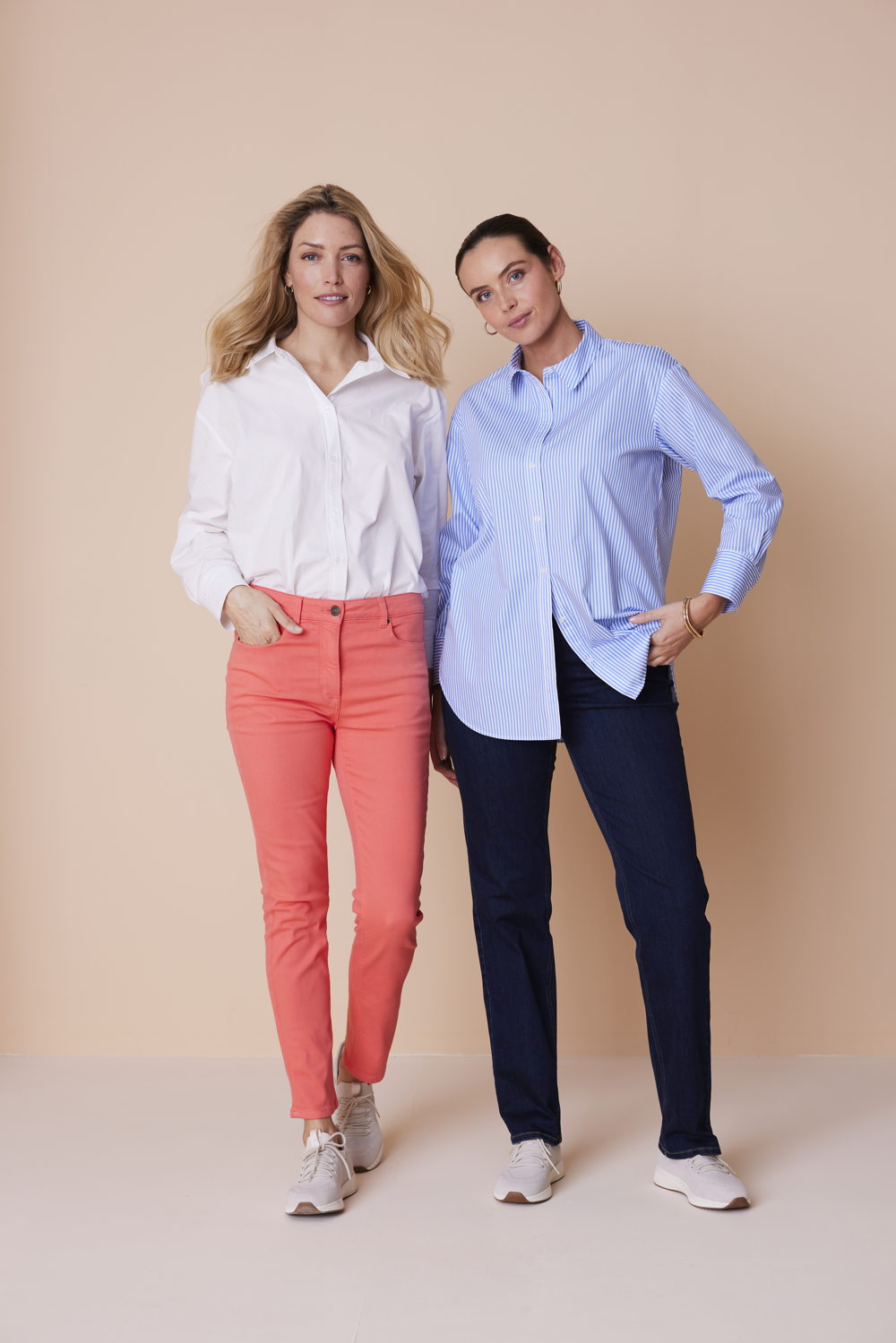Jeans slim fit 7/8-broek roodroze - 59,99 € - 