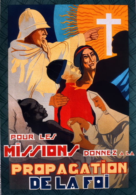 AKG8522426 Affiche pour les missions catholiques dans les colonies (c) Alain Gesgon / CIRIP / akg-images