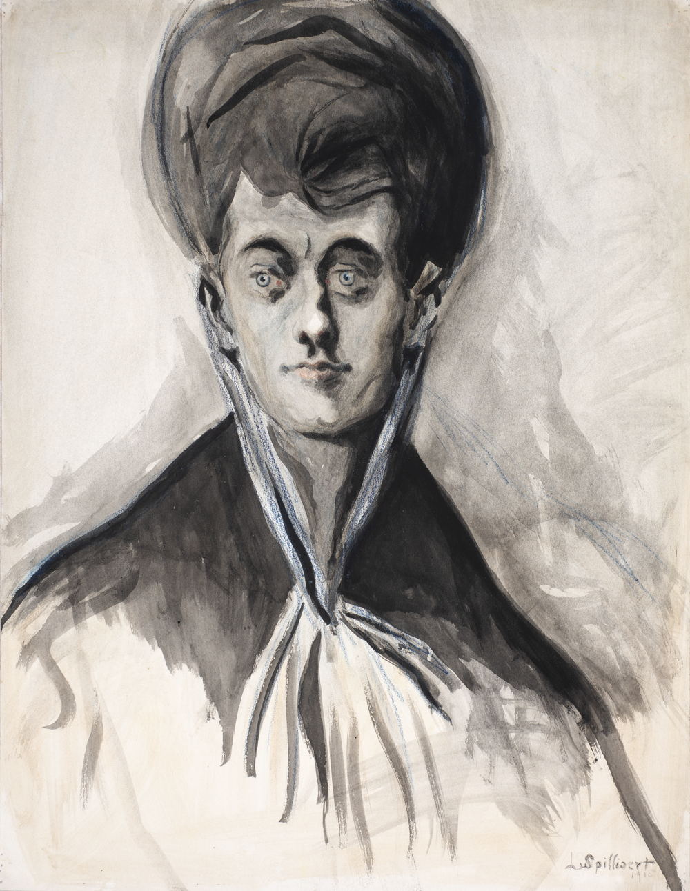 Léon Spilliaert, Dame met blauwe halsdoek, 1910. Foto Renaud Schrobiltgen