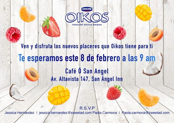 ¡Te esperamos este jueves 8 de febrero a que conozcas la nueva experiencia OIKOS!