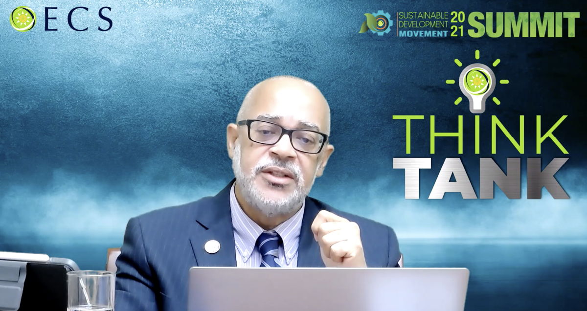 OECS Director General, Dr. Didacus Jules, delivers opening remarks at inaugural Think Tank