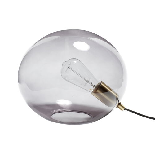Grey Glass Globe Lamp