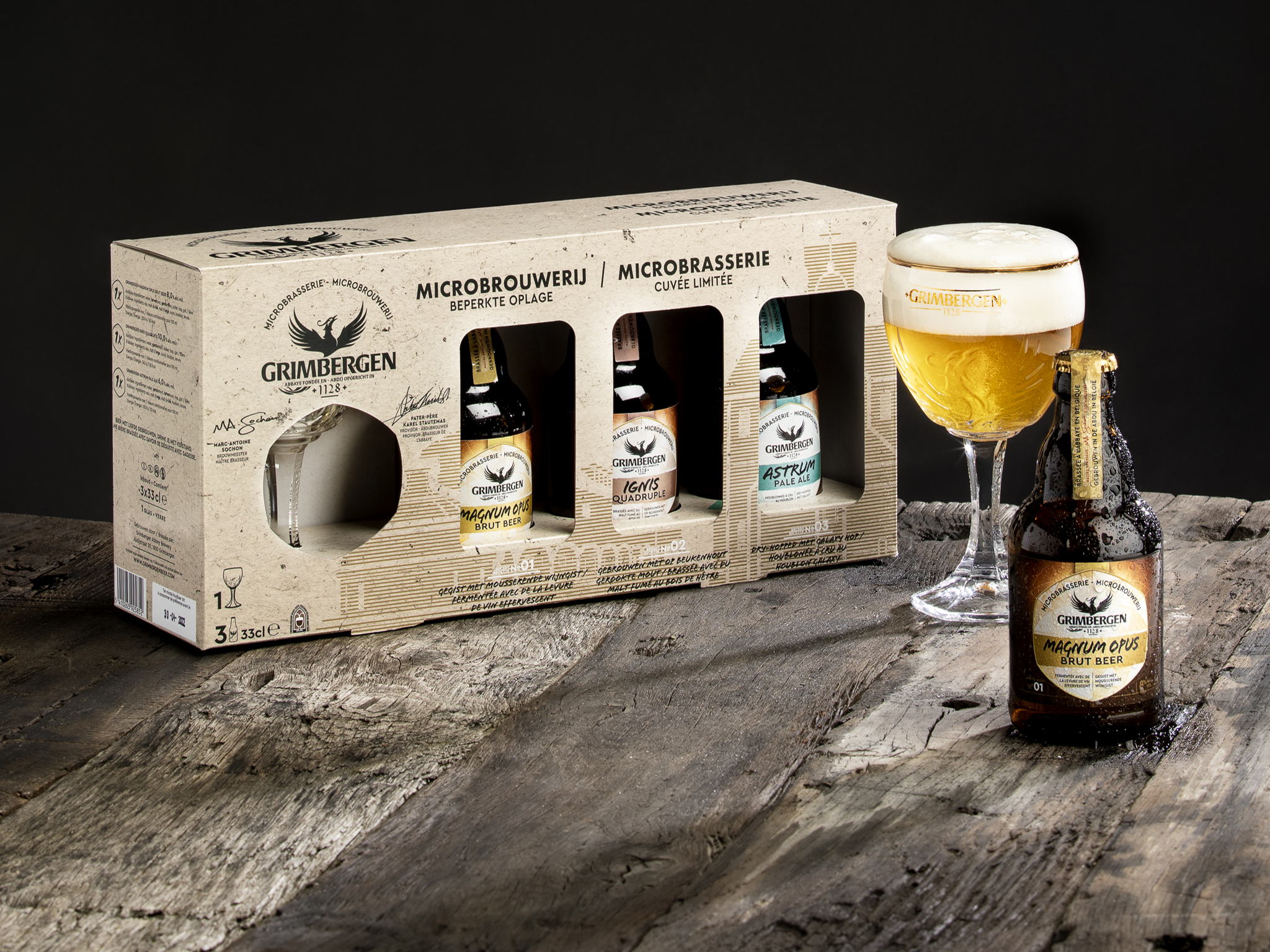 Grimbergen rassemble neuf siècles de savoir-faire et d’innovation dans son coffret cadeau de l’Abbaye de Grimbergen